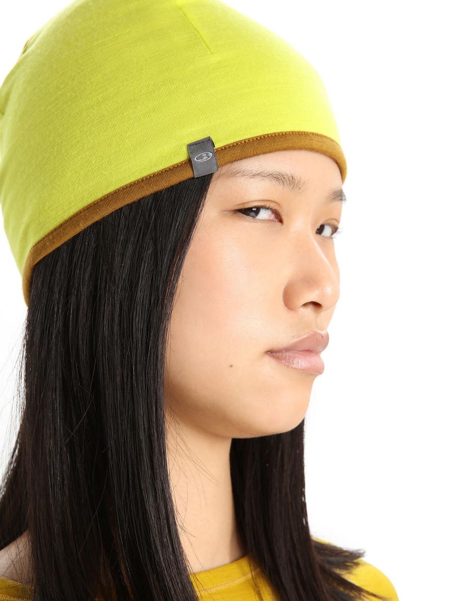 Chapeaux Icebreaker Unisex Merino Pocket Beanie Homme Vert | FR 1100ILHS